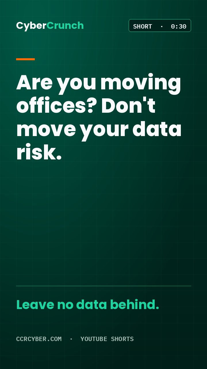 Poster for the CyberCrunch Short: Moving offices? Secure office cleanouts