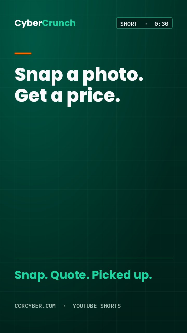 Poster for the CyberCrunch Short: Snap a photo, get a price